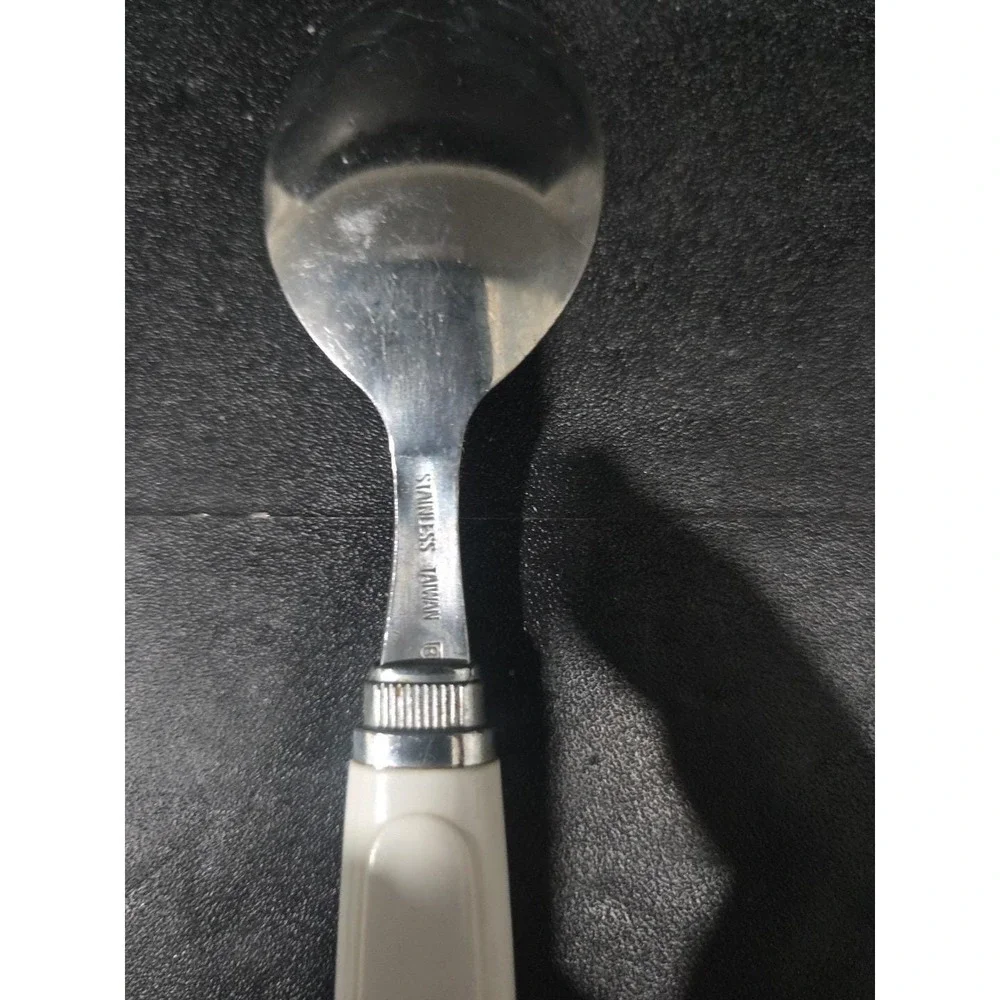 Corelle Shadow Iris Spoon, Corning Flatware,‎ Plastic Handle Utensil, Vtg Spoon